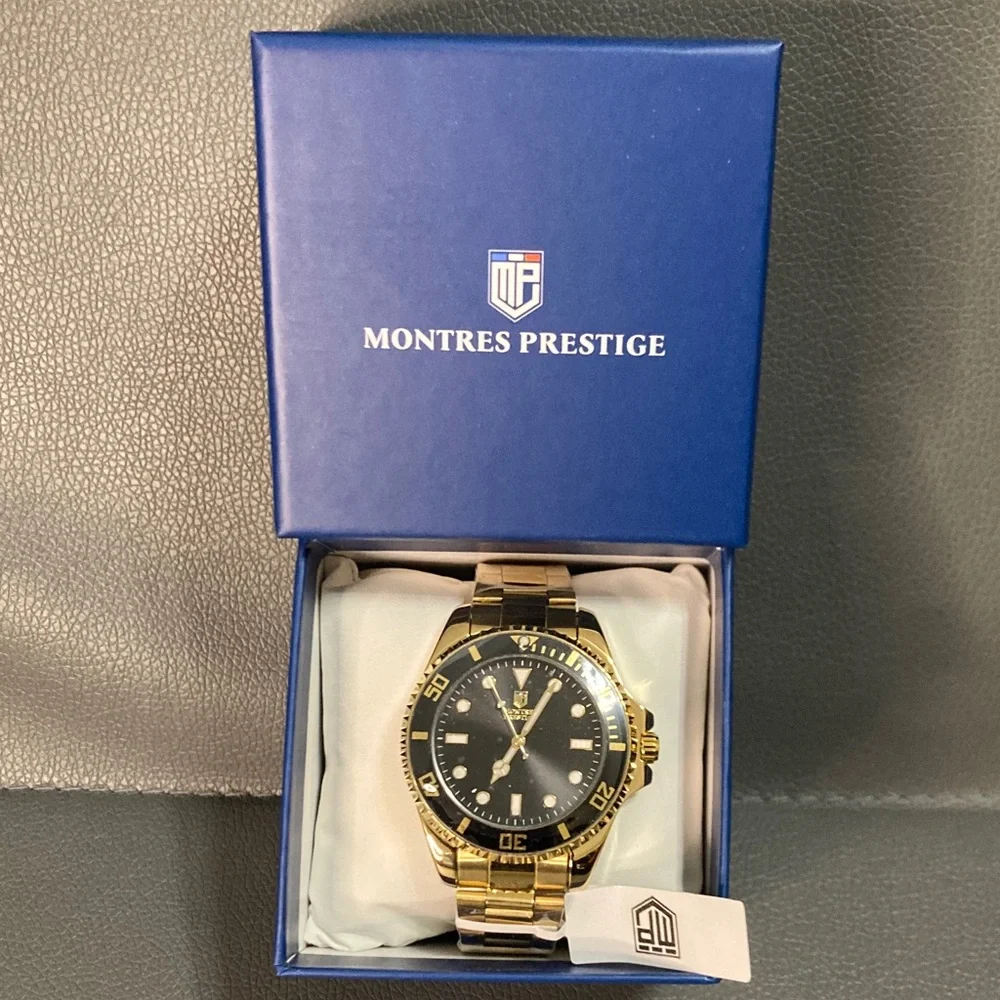 Montres Prestige Men's Watch - 42mm, Gold (MPW-0085)